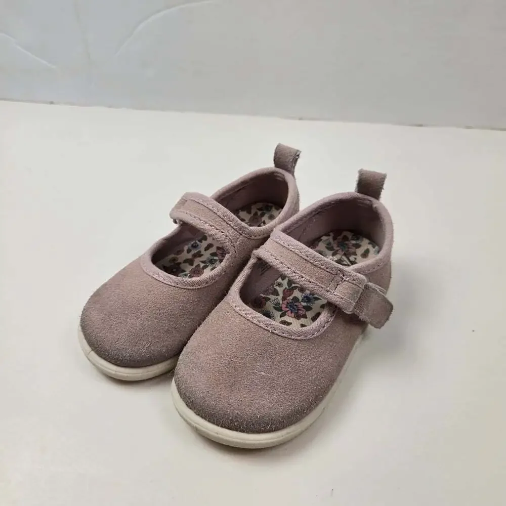Zara Kids Pink Suede  Mary Jane Shoes Size 22 (6 US)